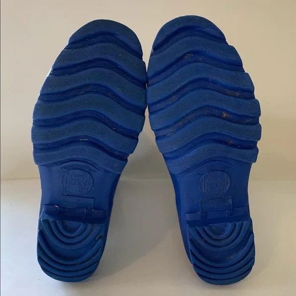 Henri Bendel Blue Rubber Rain Boots Wellies, 8 - Picture 13 of 14